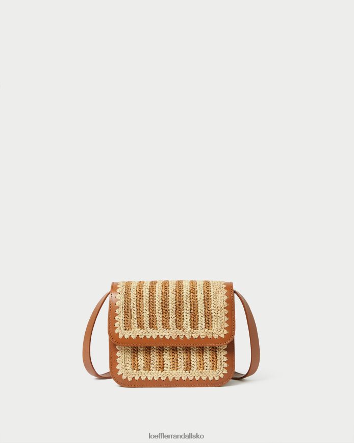 Kvinder Loeffler Randall Kenton hæklet crossbody naturlig/brun/cognac poser P64XZ4328