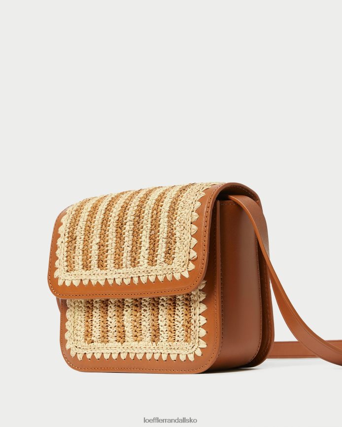 Kvinder Loeffler Randall Kenton hæklet crossbody naturlig/brun/cognac poser P64XZ4328