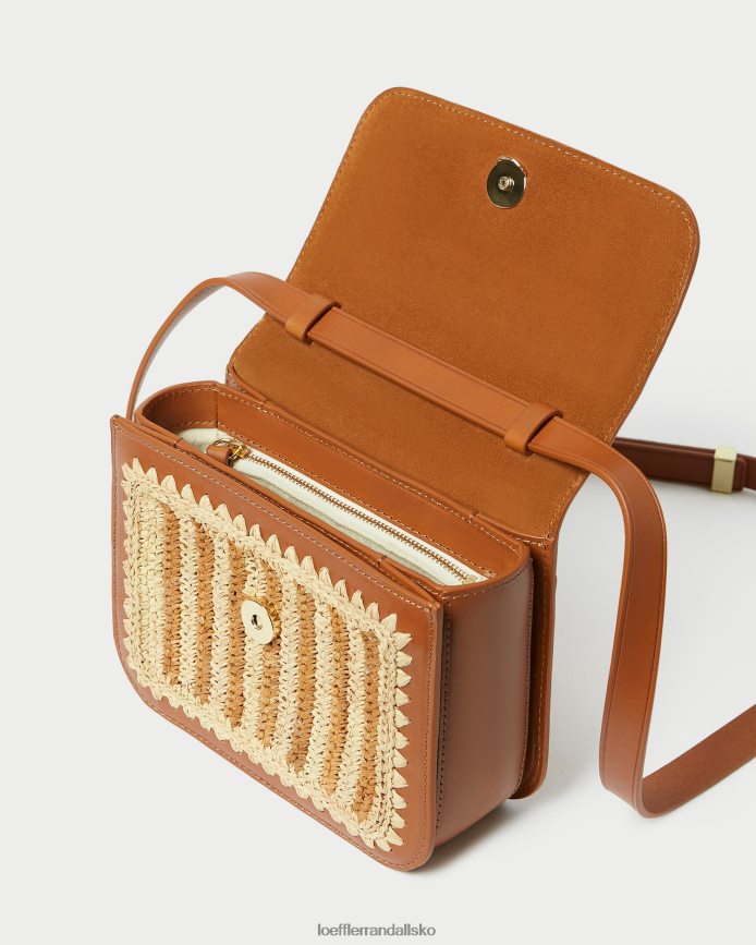 Kvinder Loeffler Randall Kenton hæklet crossbody naturlig/brun/cognac poser P64XZ4328