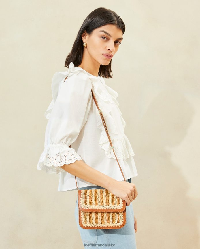 Kvinder Loeffler Randall Kenton hæklet crossbody naturlig/brun/cognac poser P64XZ4328