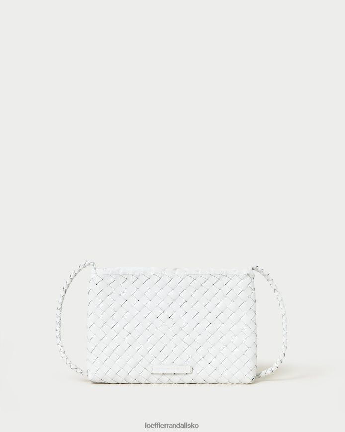 Kvinder Loeffler Randall marison vævet crossbody hvid poser P64XZ4330