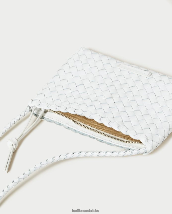 Kvinder Loeffler Randall marison vævet crossbody hvid poser P64XZ4330