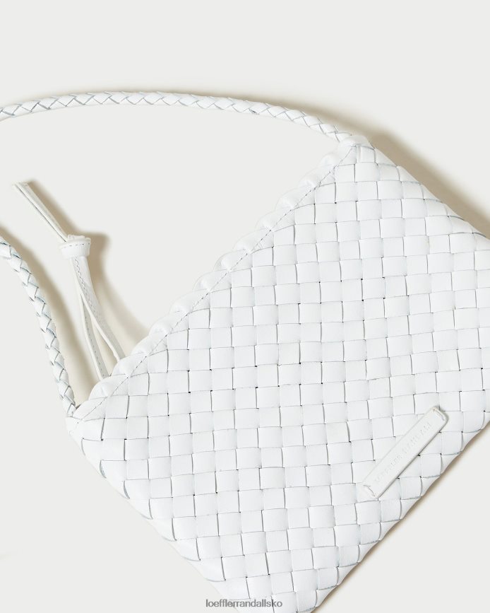 Kvinder Loeffler Randall marison vævet crossbody hvid poser P64XZ4330
