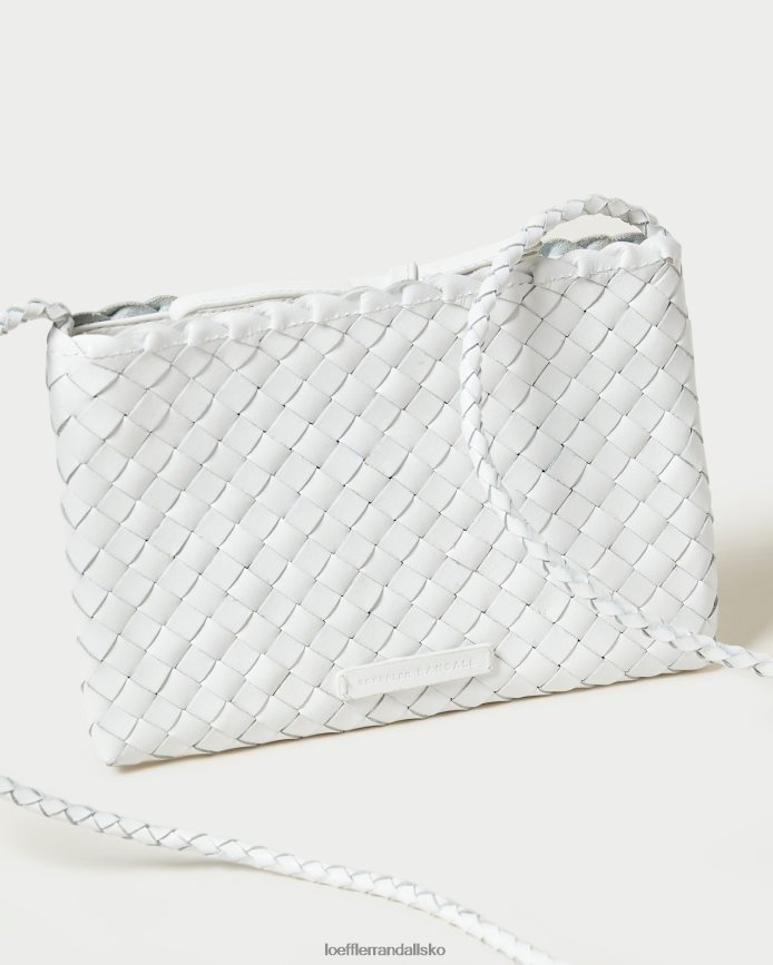 Kvinder Loeffler Randall marison vævet crossbody hvid poser P64XZ4330