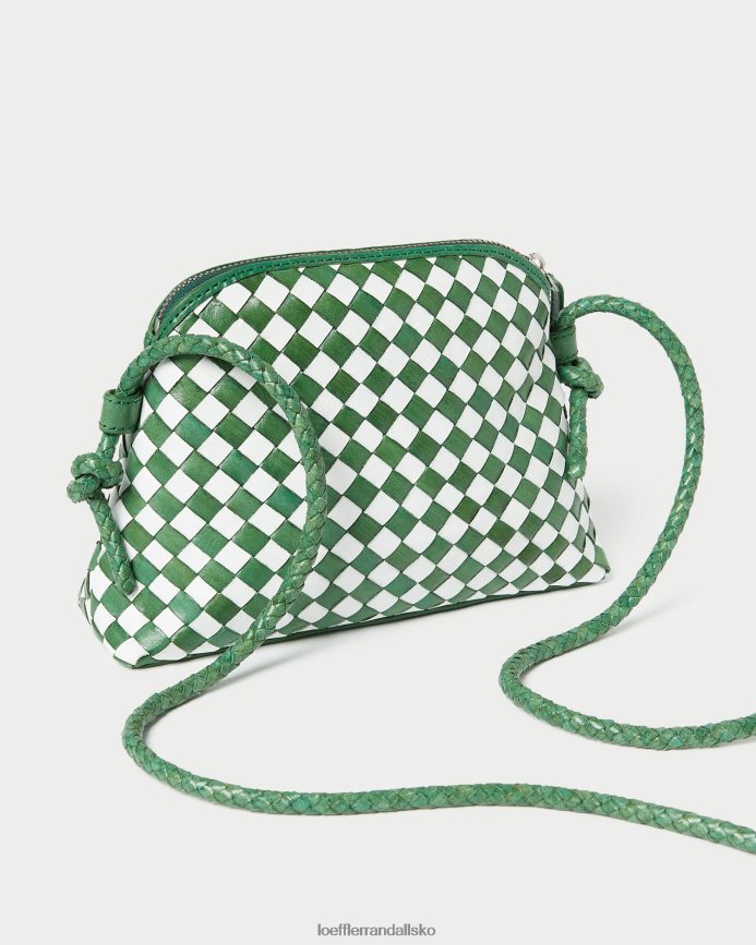 Kvinder Loeffler Randall marybeth mini crossbody lys smaragd/hvid poser P64XZ4331