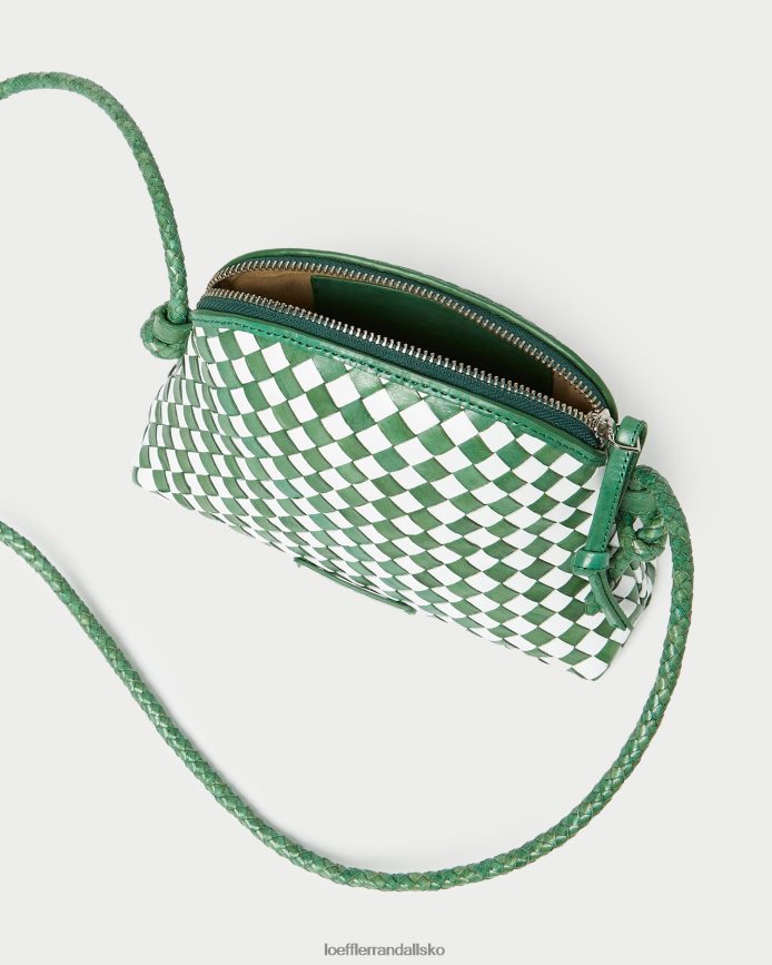 Kvinder Loeffler Randall marybeth mini crossbody lys smaragd/hvid poser P64XZ4331