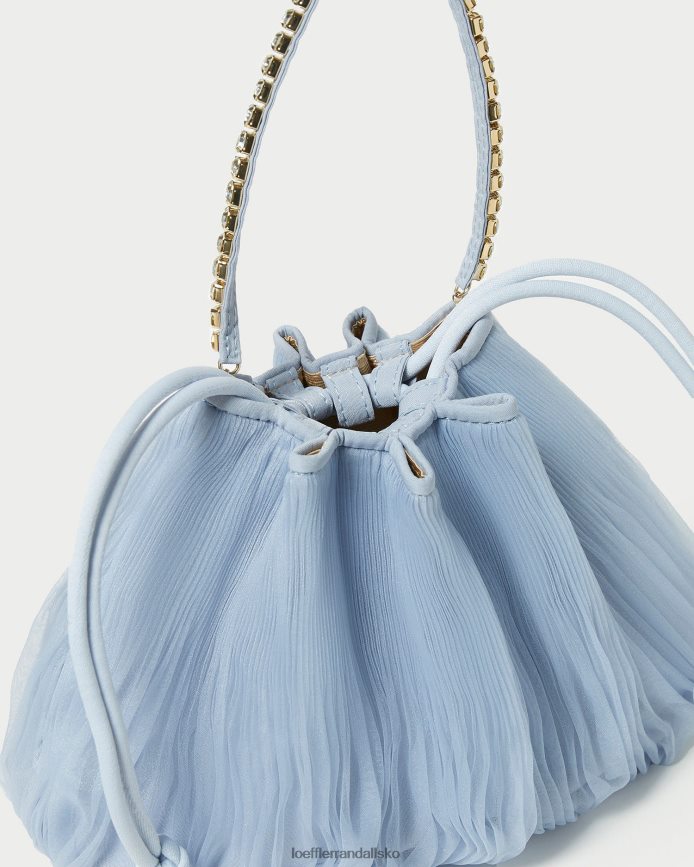Kvinder Loeffler Randall Layne Rhinestone plisset pose blå poser P64XZ4370