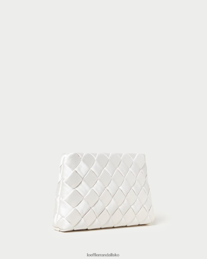 Kvinder Loeffler Randall aviva vævet puff clutch fløde poser P64XZ4351