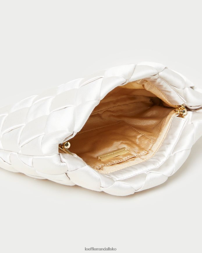 Kvinder Loeffler Randall aviva vævet puff clutch fløde poser P64XZ4351