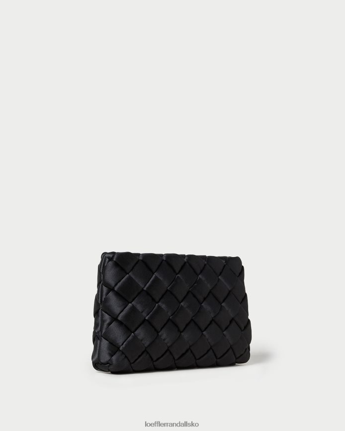Kvinder Loeffler Randall aviva vævet puff clutch sort poser P64XZ4355