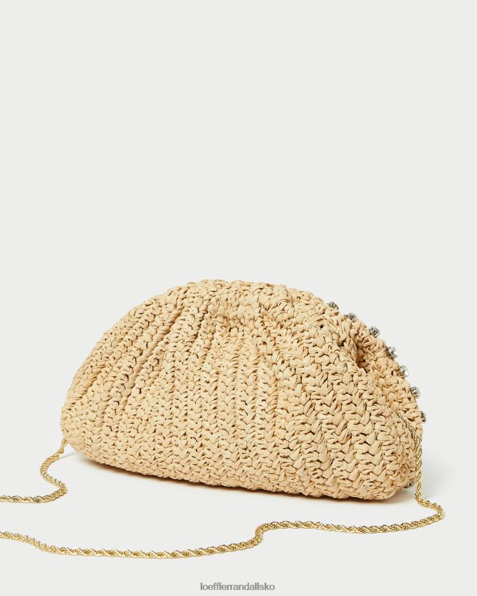 Kvinder Loeffler Randall bailey dome clutch naturlig/klar poser P64XZ4389