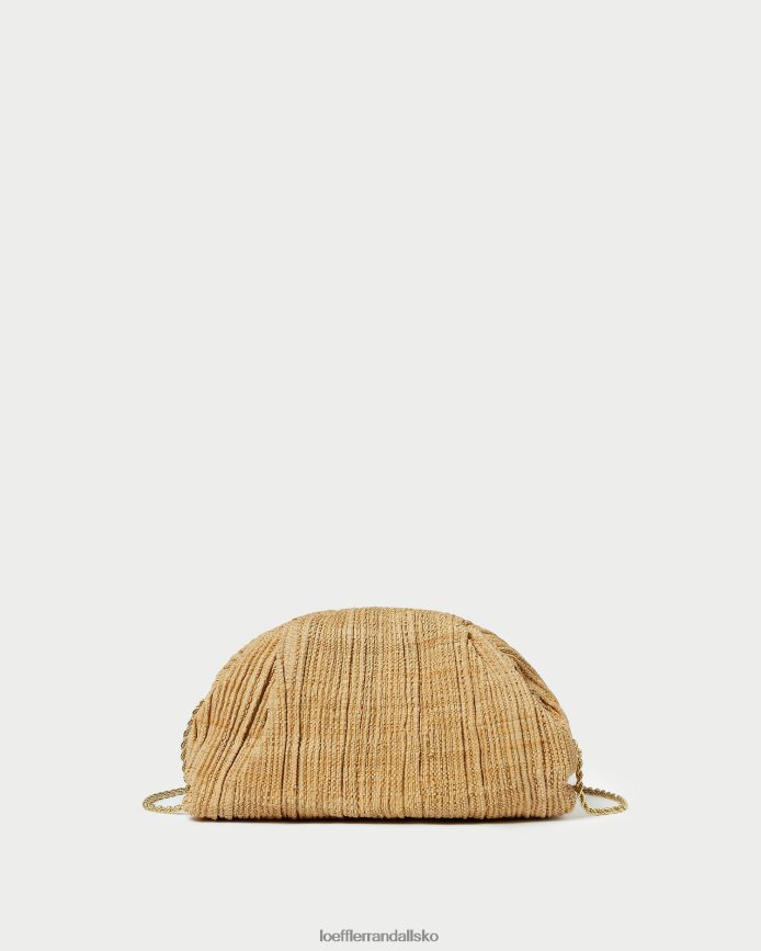 Kvinder Loeffler Randall bailey plisseret kuppel clutch naturlig poser P64XZ4367