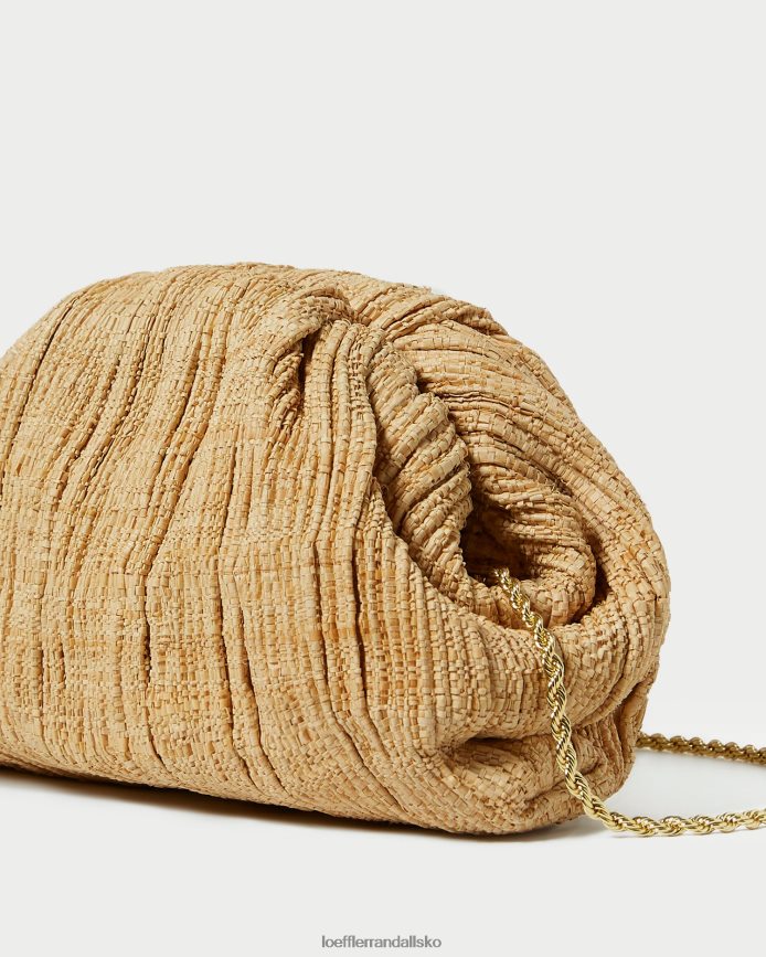 Kvinder Loeffler Randall bailey plisseret kuppel clutch naturlig poser P64XZ4367