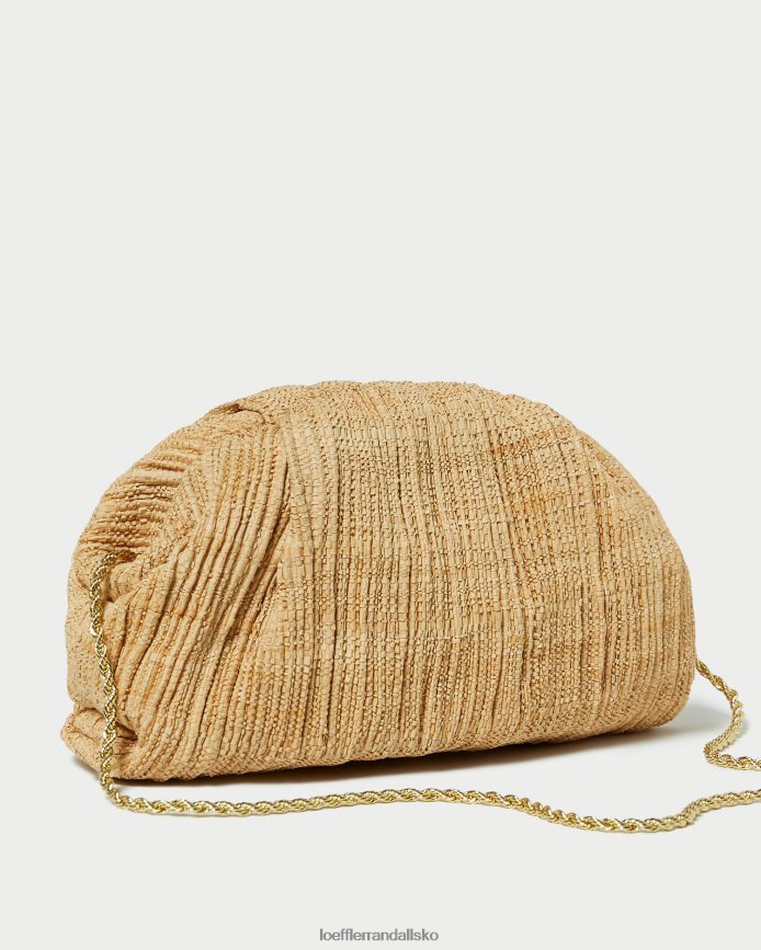 Kvinder Loeffler Randall bailey plisseret kuppel clutch naturlig poser P64XZ4367