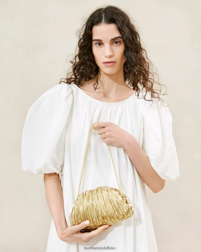 Kvinder Loeffler Randall bailey plisseret kuppel clutch oro poser P64XZ4397