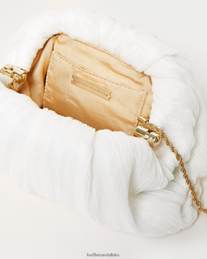 Kvinder Loeffler Randall bailey plisseret kuppel clutch perle poser P64XZ4360