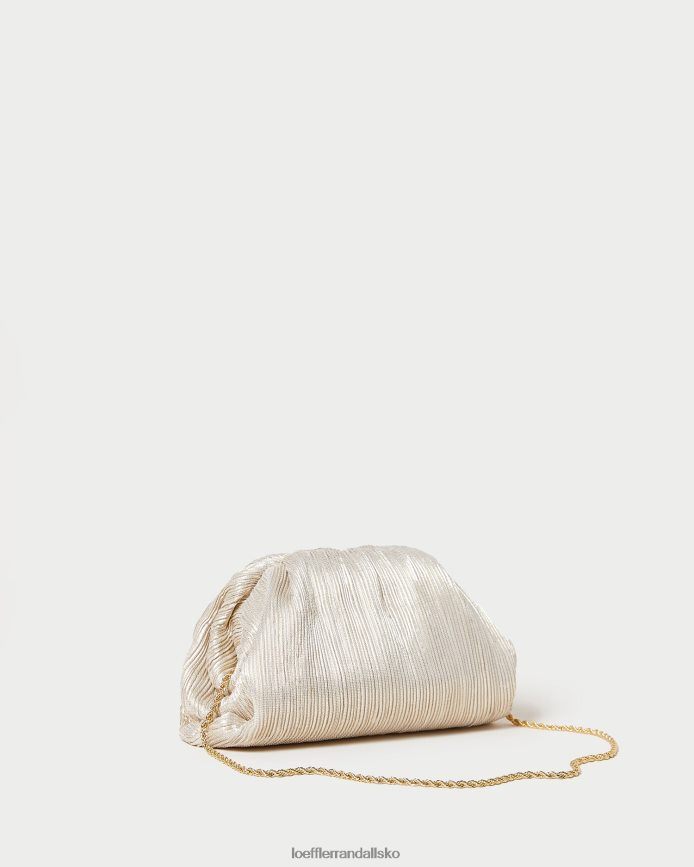 Kvinder Loeffler Randall bailey plisseret kuppel clutch platin poser P64XZ4357