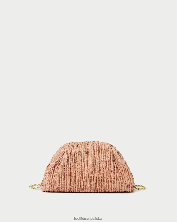 Kvinder Loeffler Randall bailey plisseret kuppel clutch rødme poser P64XZ4387