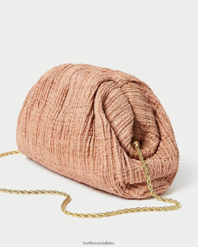 Kvinder Loeffler Randall bailey plisseret kuppel clutch rødme poser P64XZ4387