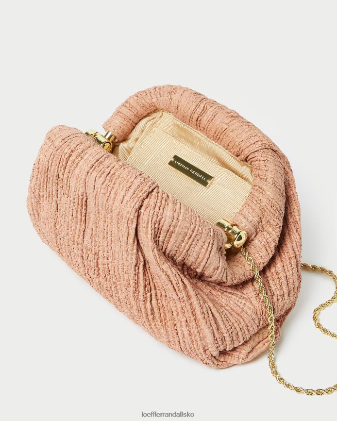 Kvinder Loeffler Randall bailey plisseret kuppel clutch rødme poser P64XZ4387
