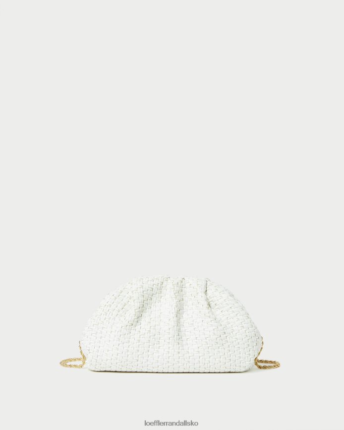 Kvinder Loeffler Randall bailey raffia kuppel clutch hvid poser P64XZ4398
