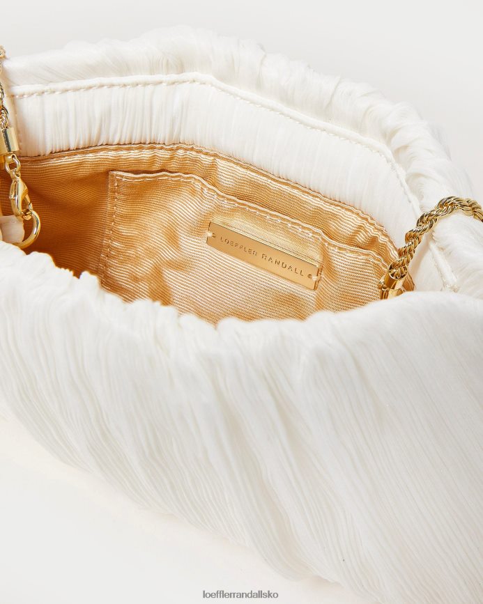 Kvinder Loeffler Randall brit flad plisseret clutch perle poser P64XZ4362