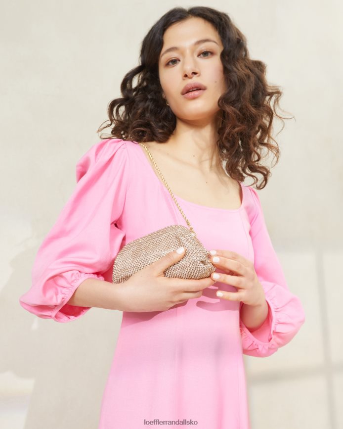 Kvinder Loeffler Randall doris diamant minitaske lys fersken poser P64XZ4369