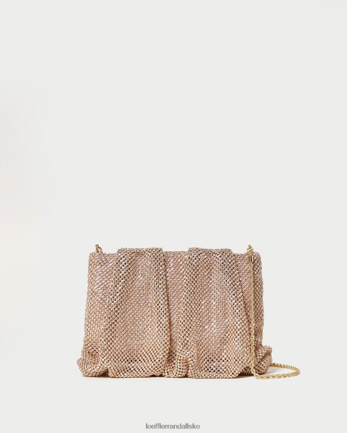 Kvinder Loeffler Randall glødet diamante clutch lys fersken poser P64XZ4359