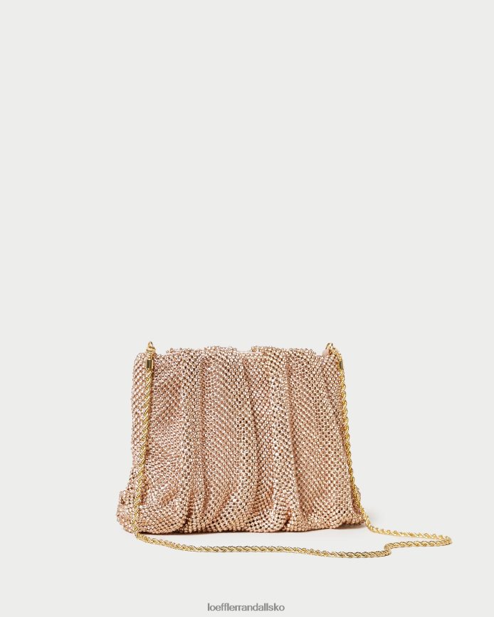 Kvinder Loeffler Randall glødet diamante clutch lys fersken poser P64XZ4359