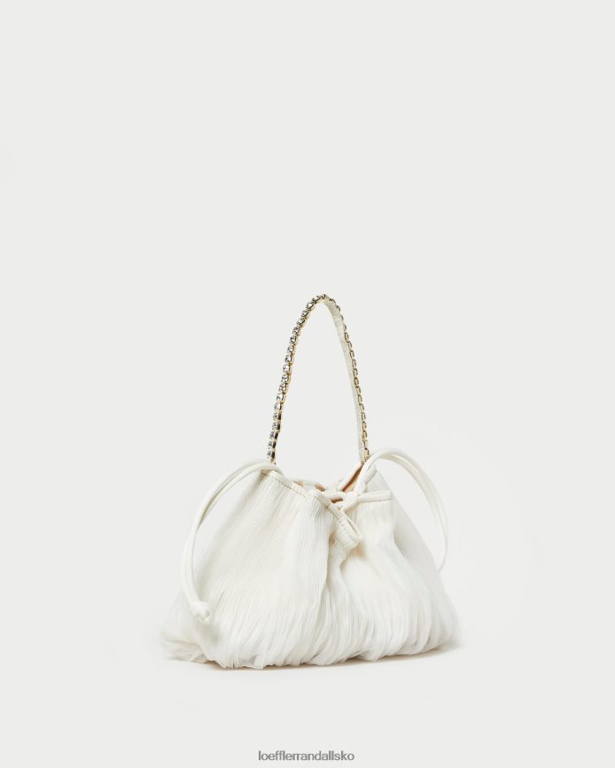 Kvinder Loeffler Randall layne rhinestone plisseret pose perle poser P64XZ4371