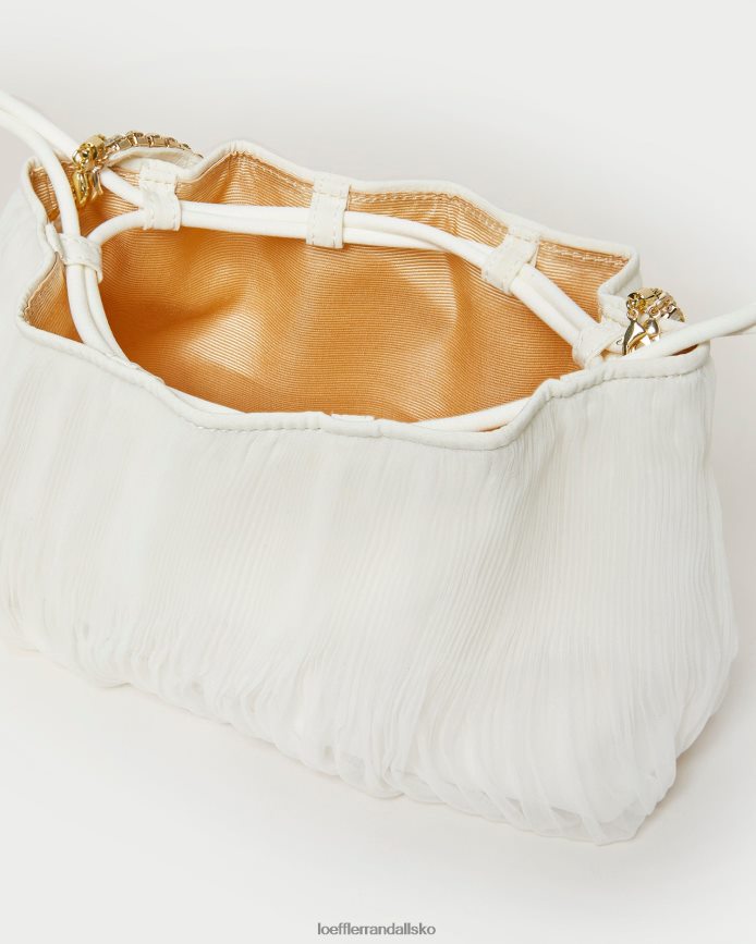 Kvinder Loeffler Randall layne rhinestone plisseret pose perle poser P64XZ4371
