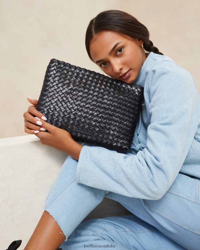 Kvinder Loeffler Randall marissa fladvævet clutch sort poser P64XZ4352