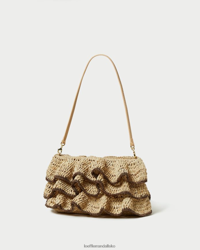 Kvinder Loeffler Randall odette flæse clutch naturlig/brun poser P64XZ4374