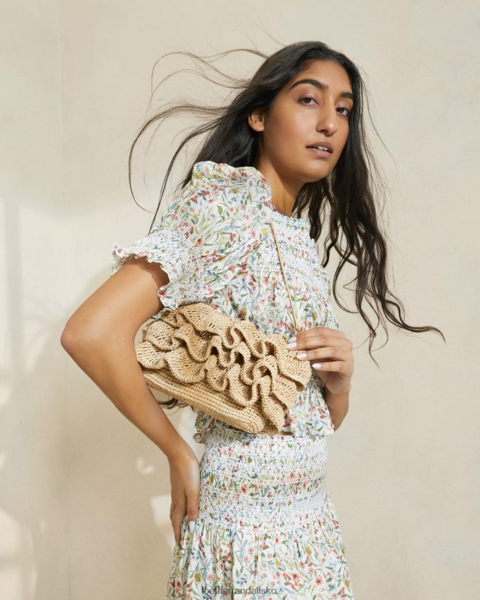 Kvinder Loeffler Randall odette flæse clutch naturlig poser P64XZ4375