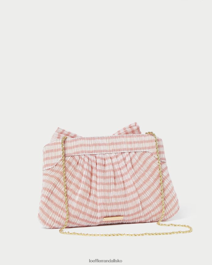 Kvinder Loeffler Randall rayne bue clutch blød pink gingham poser P64XZ4380