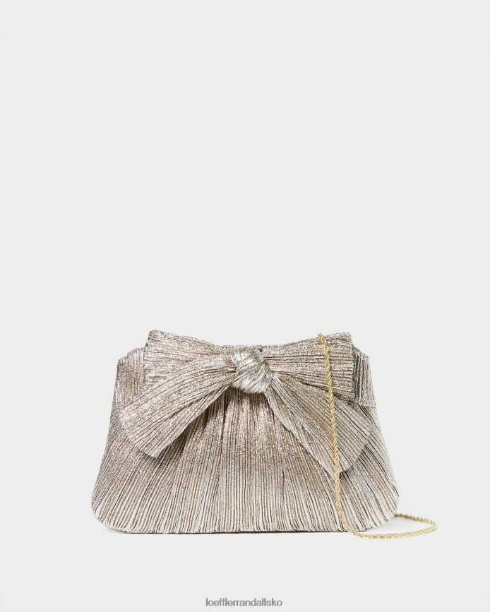 Kvinder Loeffler Randall rayne bue clutch champagne poser P64XZ4394