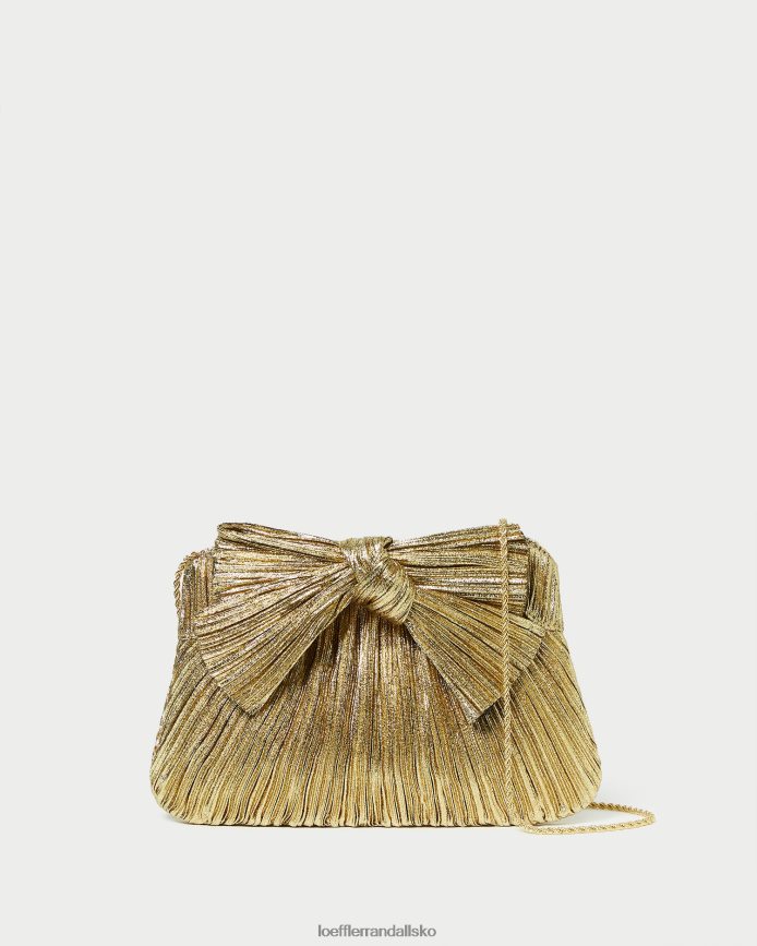 Kvinder Loeffler Randall rayne bue clutch oro poser P64XZ4384
