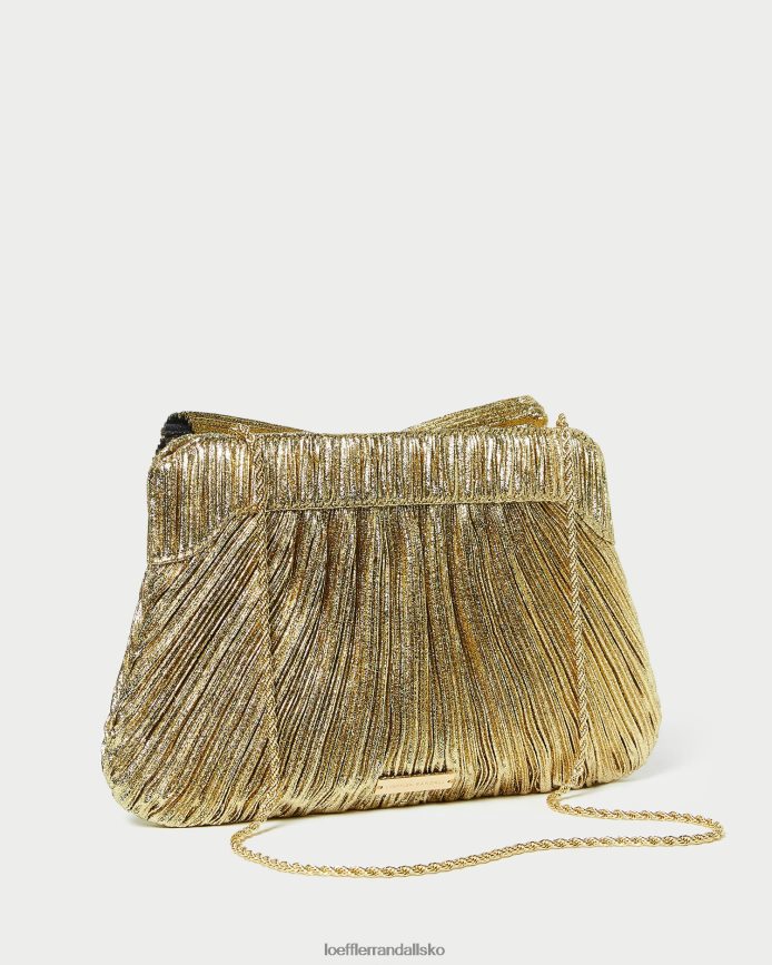 Kvinder Loeffler Randall rayne bue clutch oro poser P64XZ4384