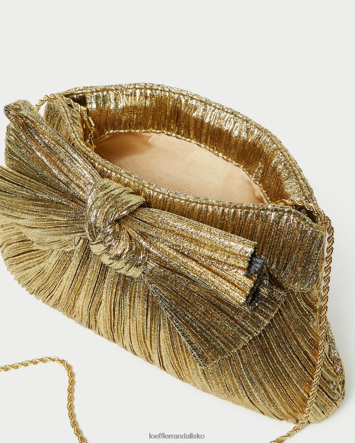 Kvinder Loeffler Randall rayne bue clutch oro poser P64XZ4384