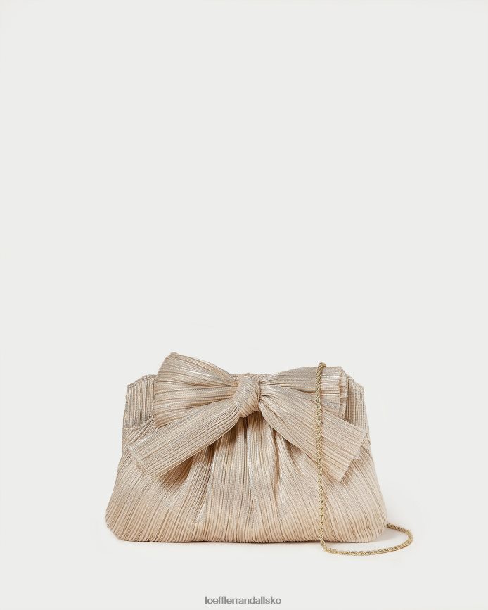 Kvinder Loeffler Randall rayne bue clutch platin poser P64XZ4334