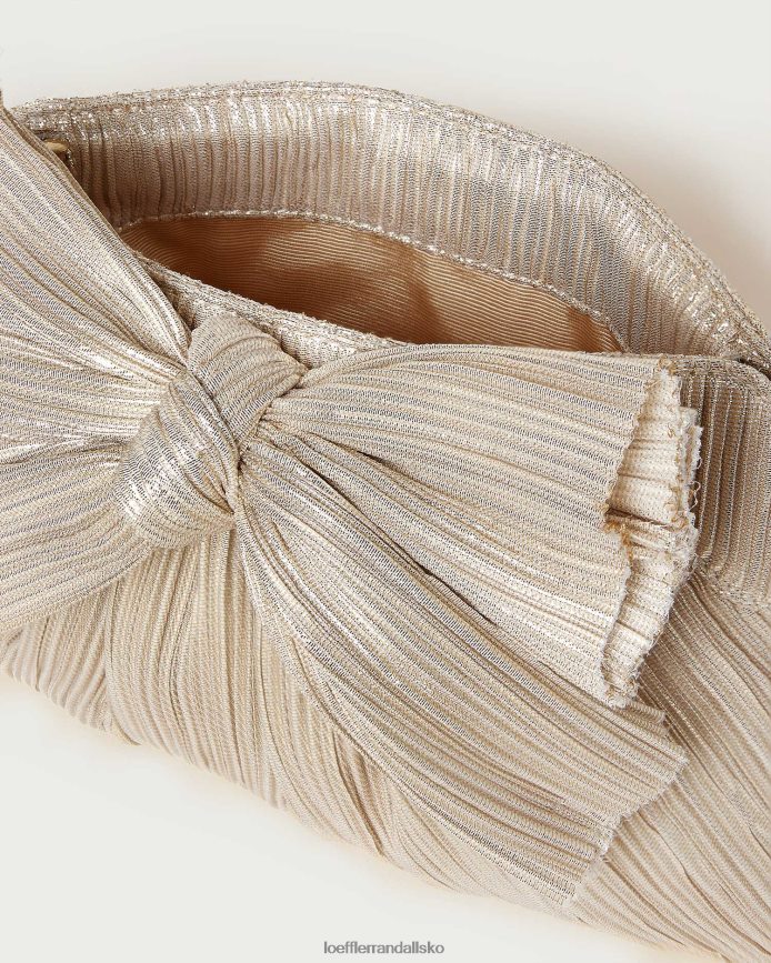 Kvinder Loeffler Randall rayne bue clutch platin poser P64XZ4334