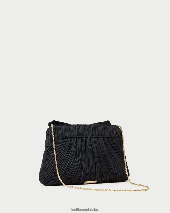 Kvinder Loeffler Randall rayne bue clutch sort poser P64XZ4350