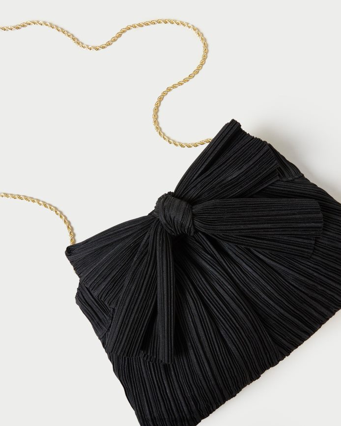 Kvinder Loeffler Randall rayne bue clutch sort poser P64XZ4350