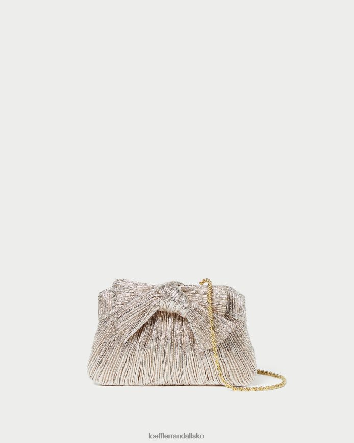 Kvinder Loeffler Randall rochelle mini bue clutch champagne poser P64XZ4395