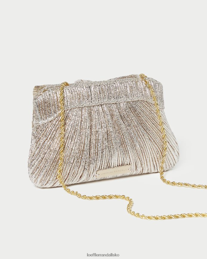 Kvinder Loeffler Randall rochelle mini bue clutch champagne poser P64XZ4395