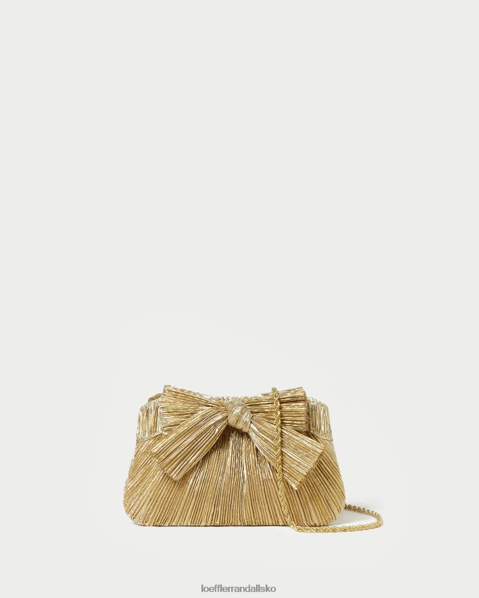Kvinder Loeffler Randall rochelle mini bue clutch guld poser P64XZ4365