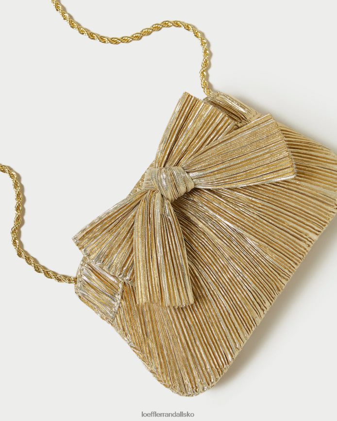Kvinder Loeffler Randall rochelle mini bue clutch guld poser P64XZ4365
