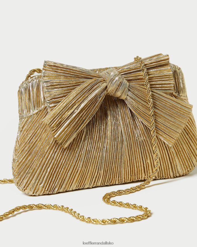Kvinder Loeffler Randall rochelle mini bue clutch guld poser P64XZ4365