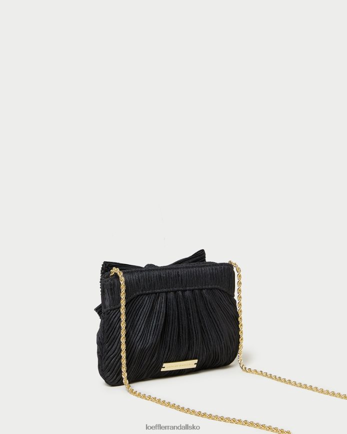 Kvinder Loeffler Randall rochelle mini bue clutch sort poser P64XZ4349