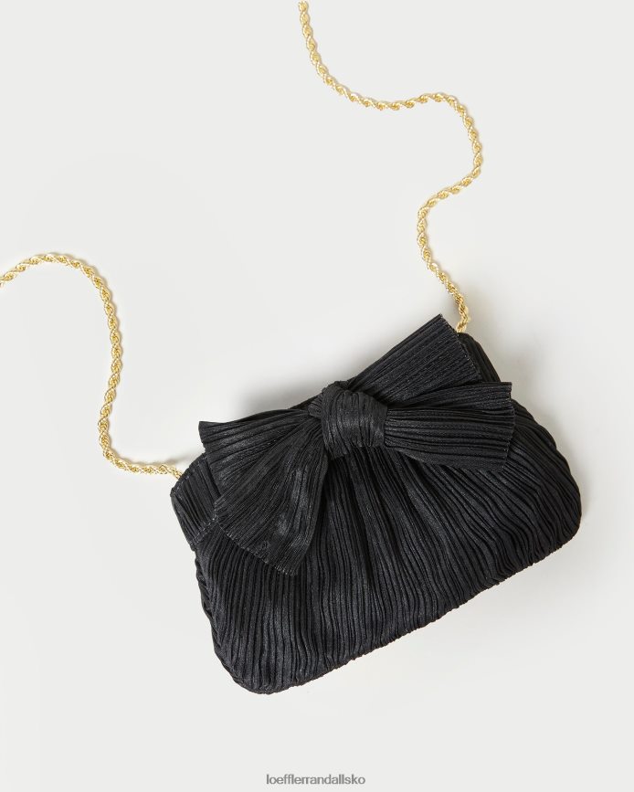 Kvinder Loeffler Randall rochelle mini bue clutch sort poser P64XZ4349